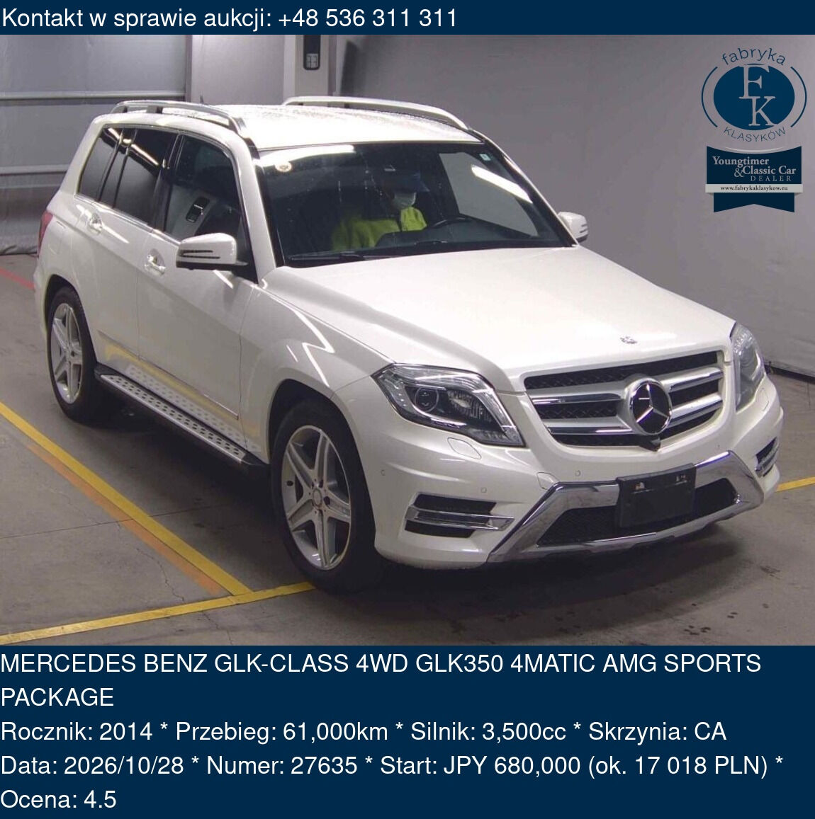 MERCEDES BENZ GLK-CLASS 4WD GLK350 4MATIC AMG SPORTS PACKAGE 2014 - zdjęcie 2