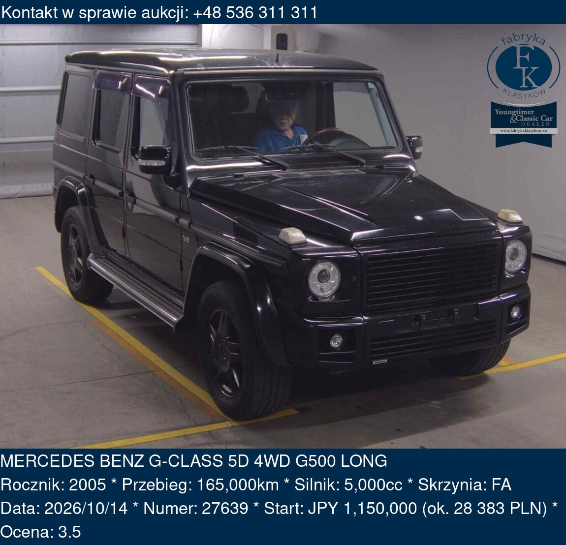 MERCEDES BENZ G-CLASS 5D 4WD G500 LONG 2005 - zdjęcie 2