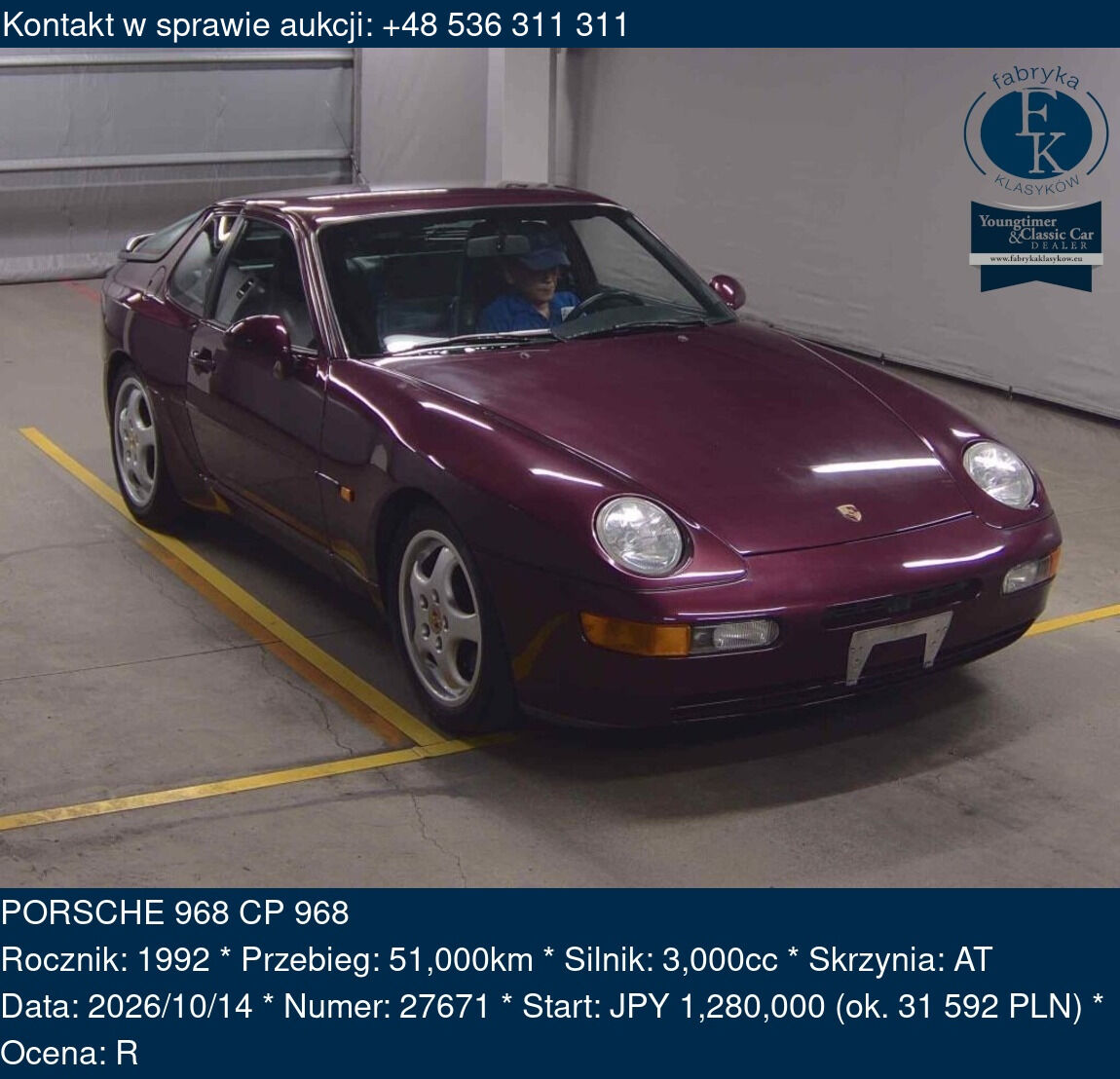 PORSCHE 968 CP 968 1992 - zdjęcie 2