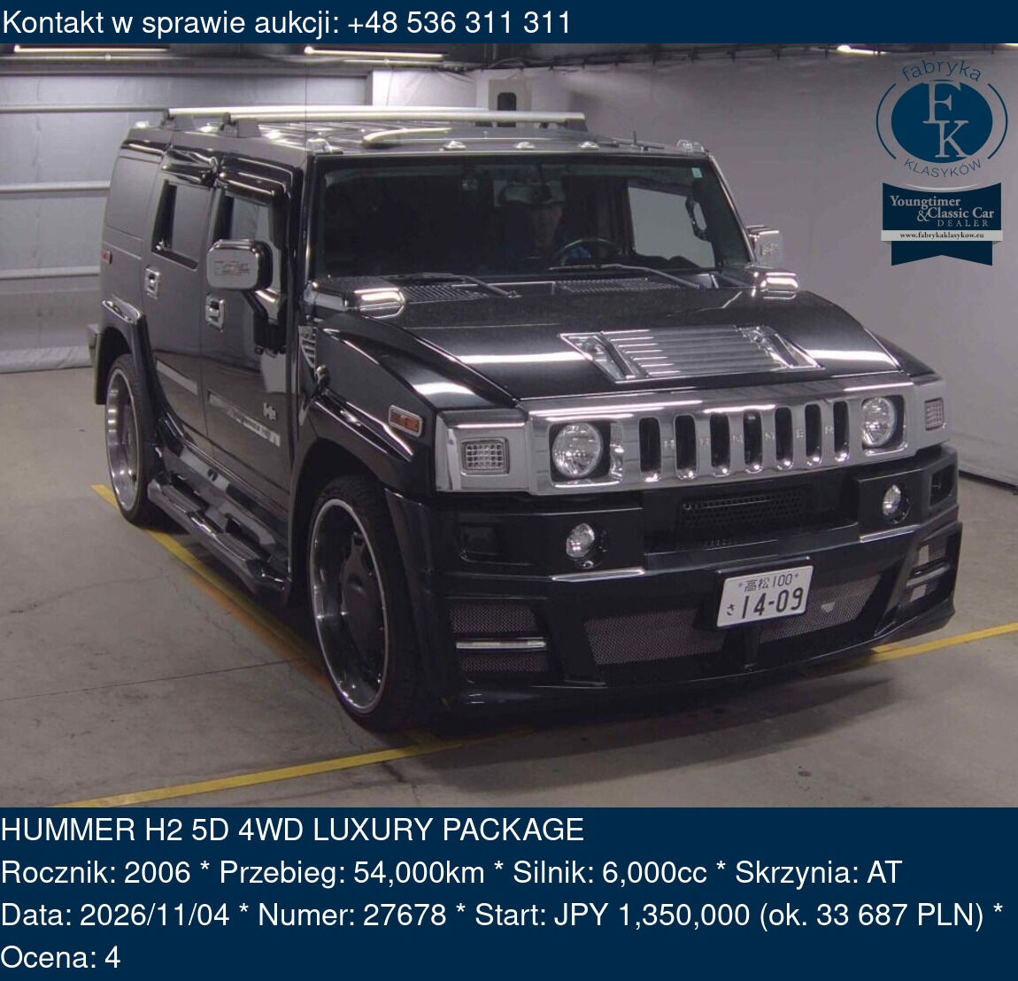 HUMMER H2 5D 4WD LUXURY PACKAGE 2006 - zdjęcie 2