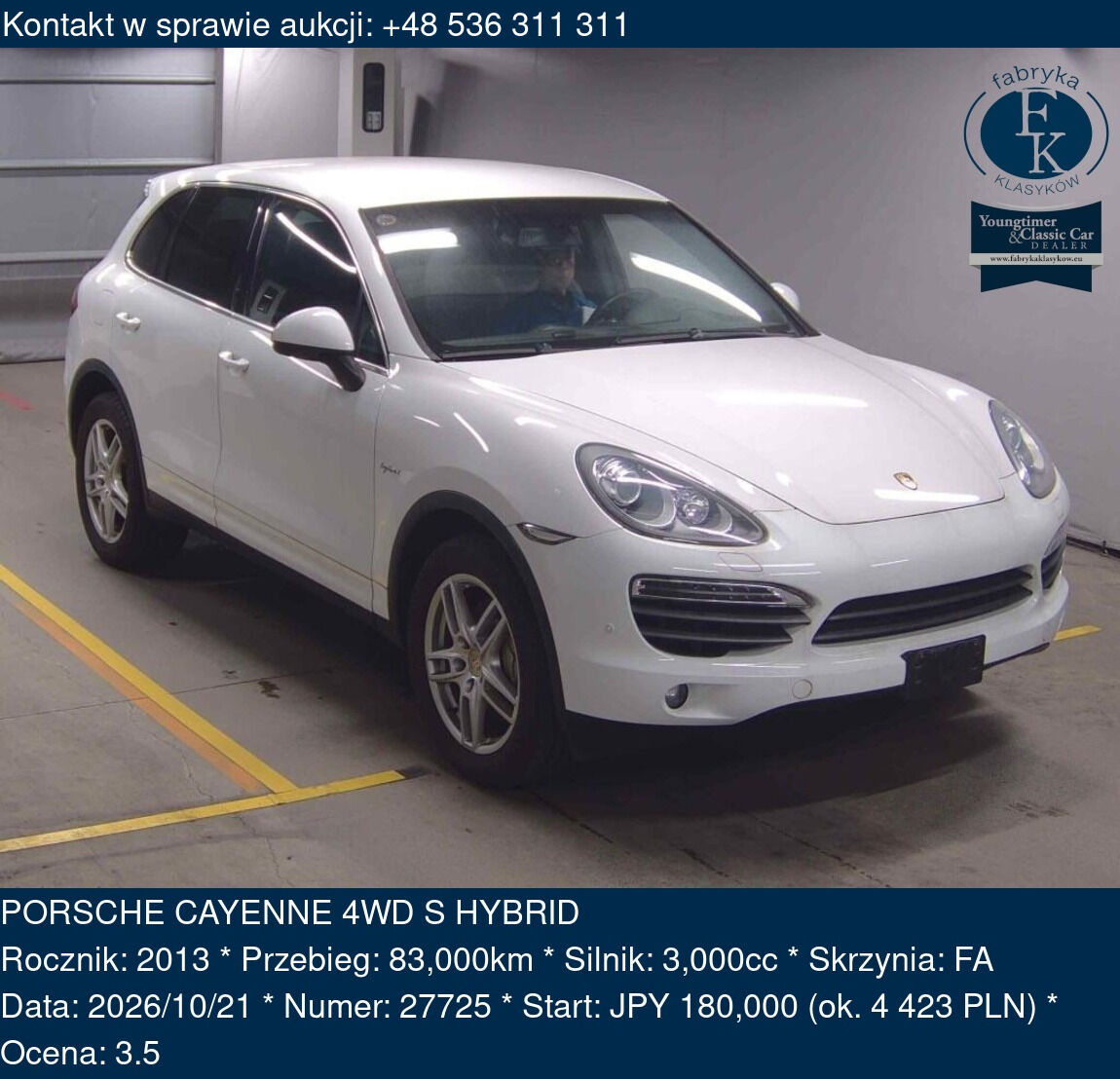 PORSCHE CAYENNE 4WD S HYBRID 2013 - zdjęcie 2