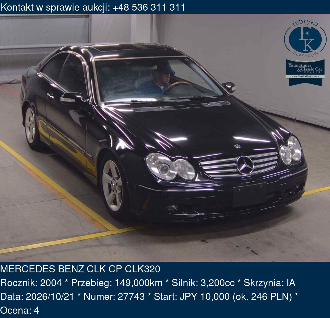 MERCEDES BENZ CLK CP CLK320 2004 - zdjęcie 2