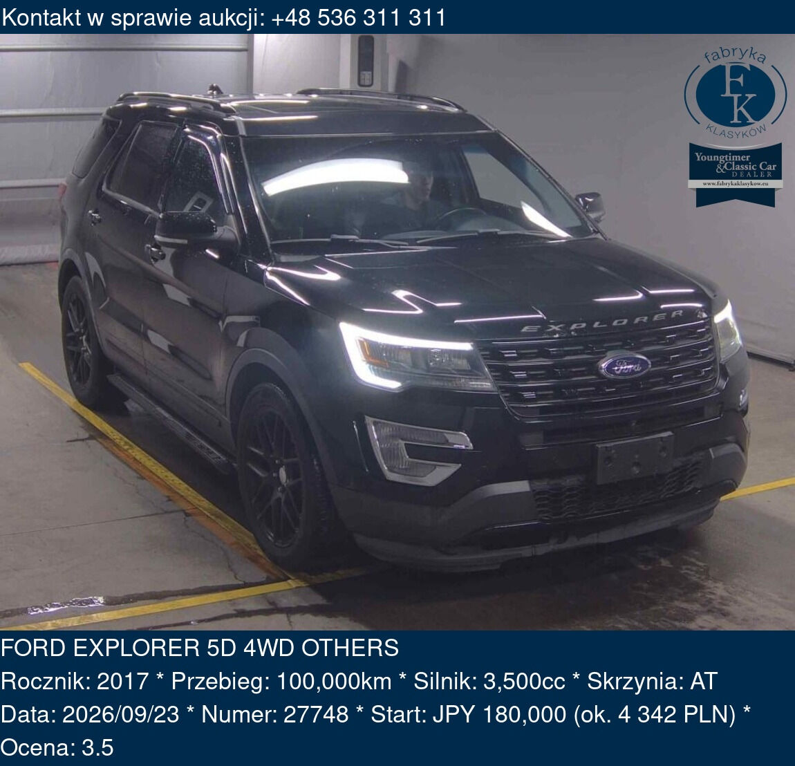 FORD EXPLORER 5D 4WD OTHERS 2017 - zdjęcie 2