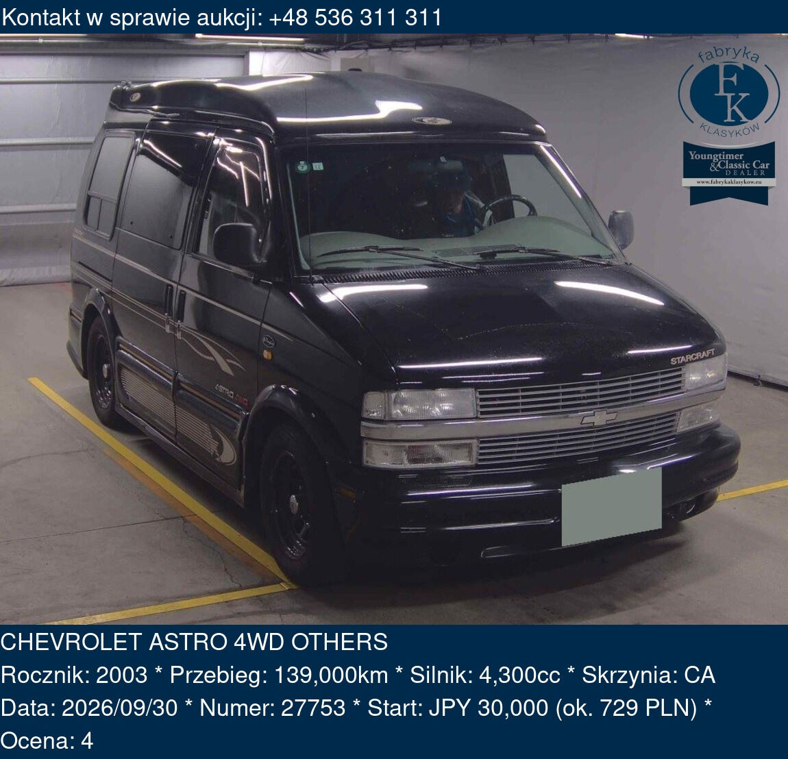 CHEVROLET ASTRO 4WD OTHERS 2003 - zdjęcie 2
