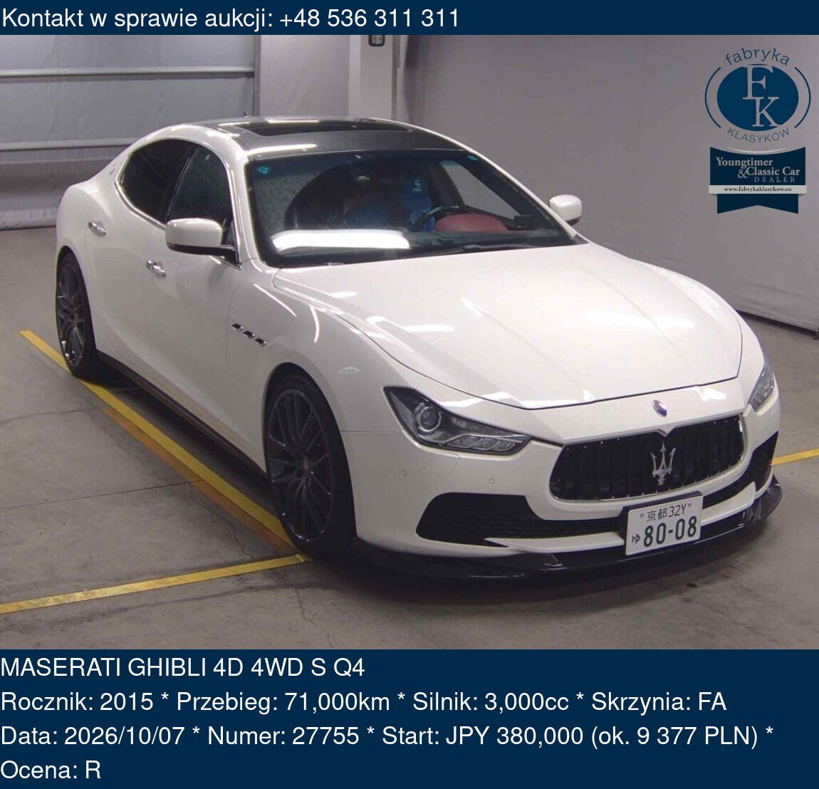 MASERATI GHIBLI 4D 4WD S Q4 2015 - zdjęcie 2