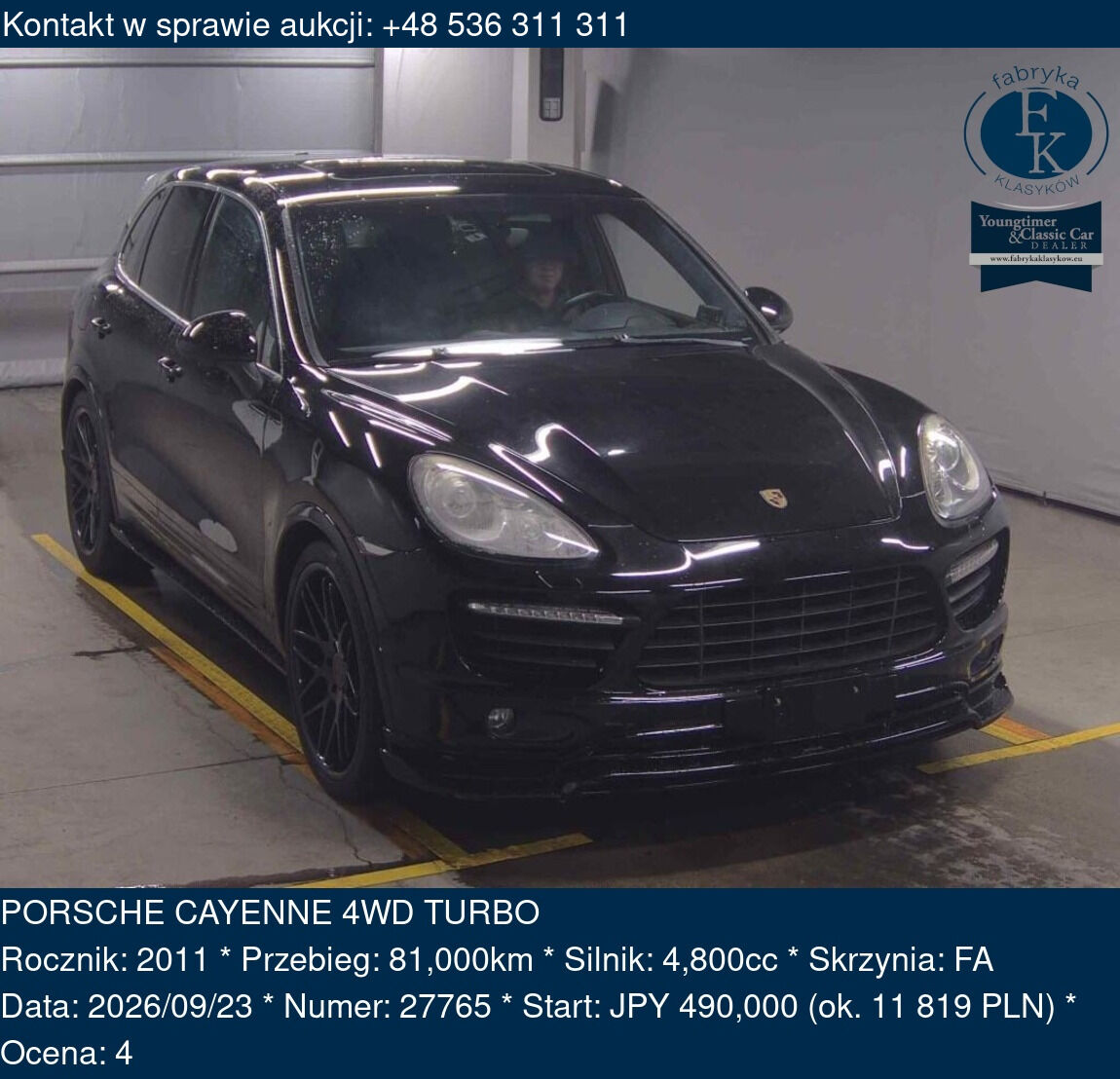PORSCHE CAYENNE 4WD TURBO 2011 - zdjęcie 2