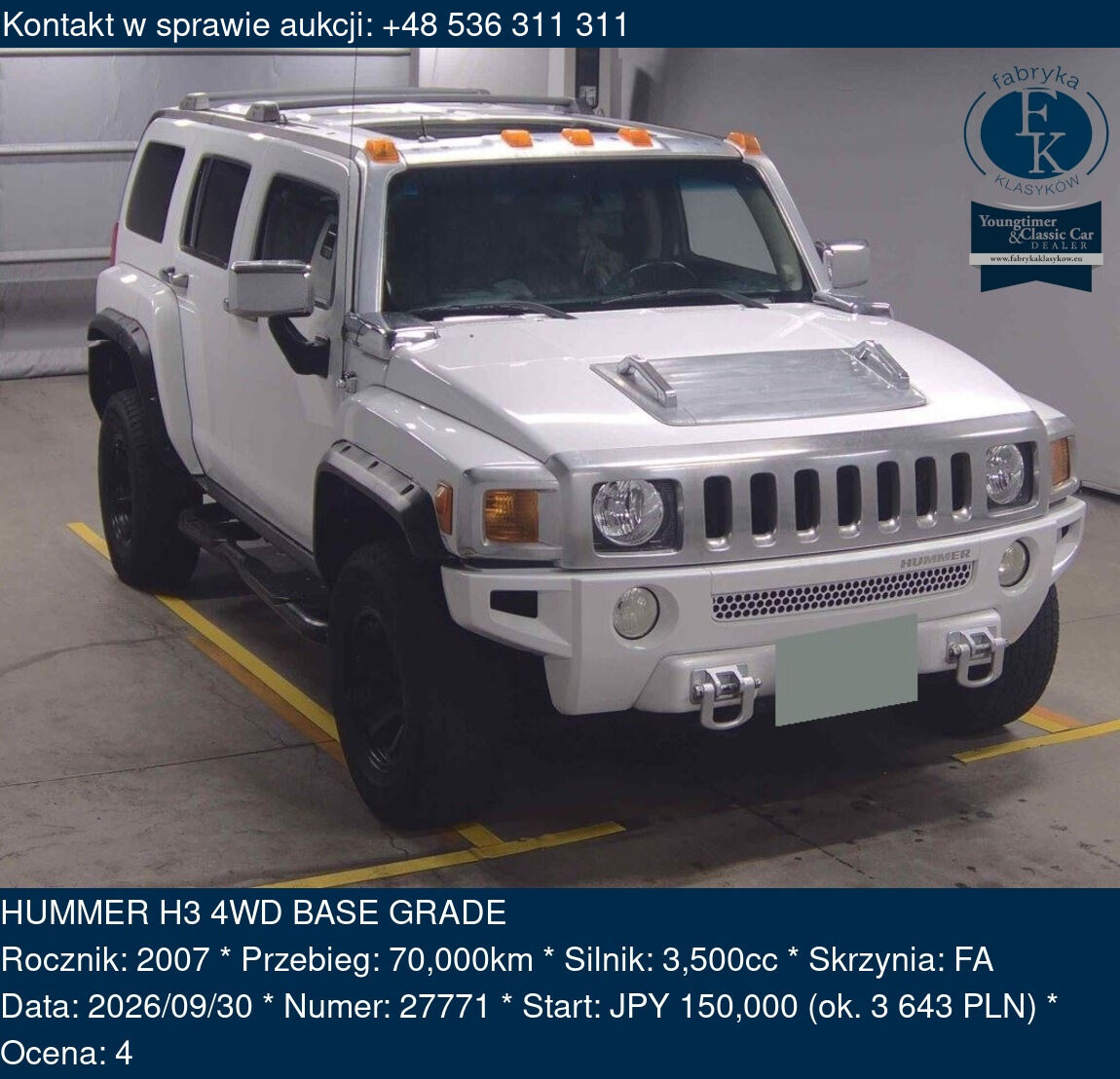 HUMMER H3 4WD BASE GRADE 2007 - zdjęcie 2