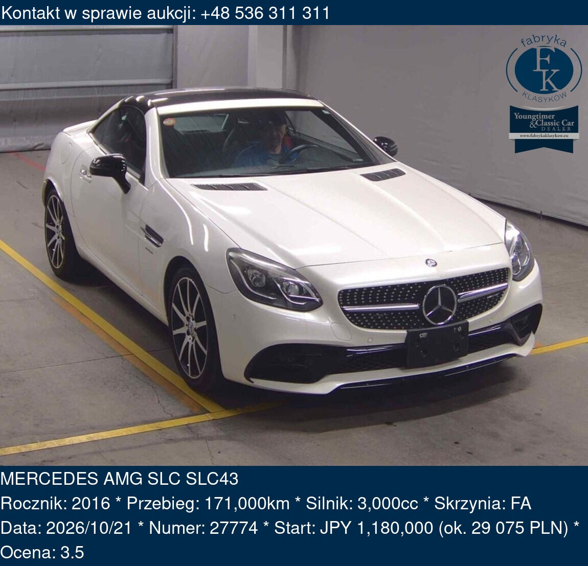 MERCEDES AMG SLC SLC43 2016 - zdjęcie 2