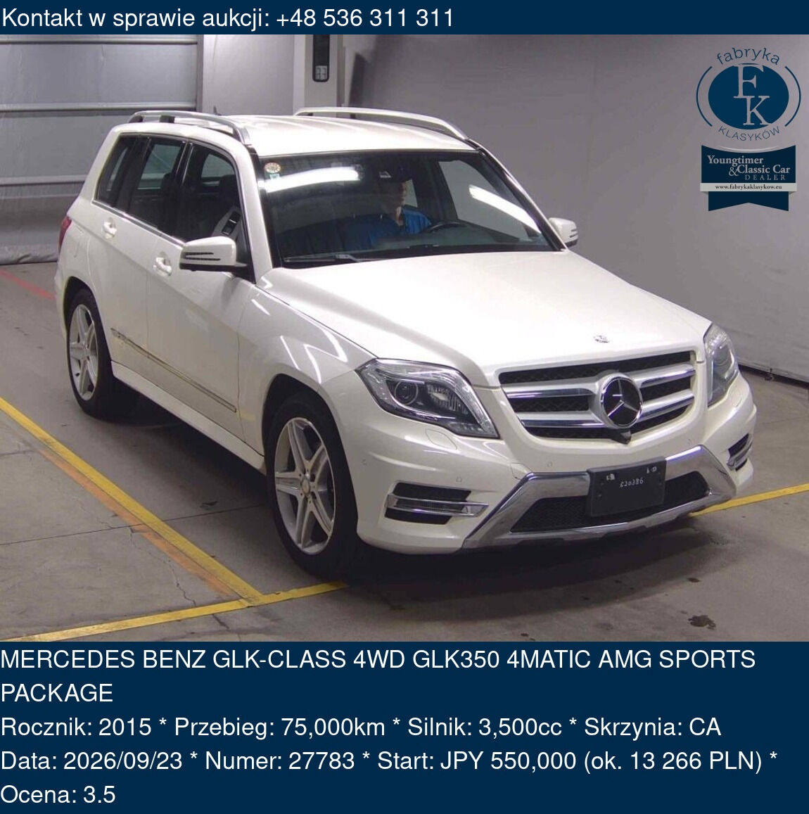MERCEDES BENZ GLK-CLASS 4WD GLK350 4MATIC AMG SPORTS PACKAGE 2015 - zdjęcie 2