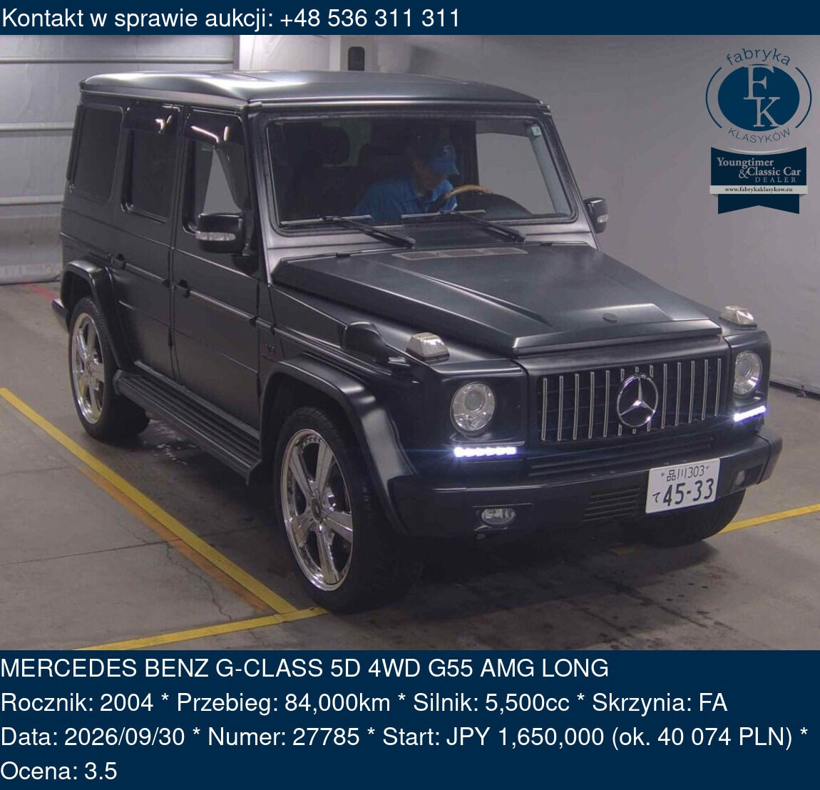 MERCEDES BENZ G-CLASS 5D 4WD G55 AMG LONG 2004 - zdjęcie 2
