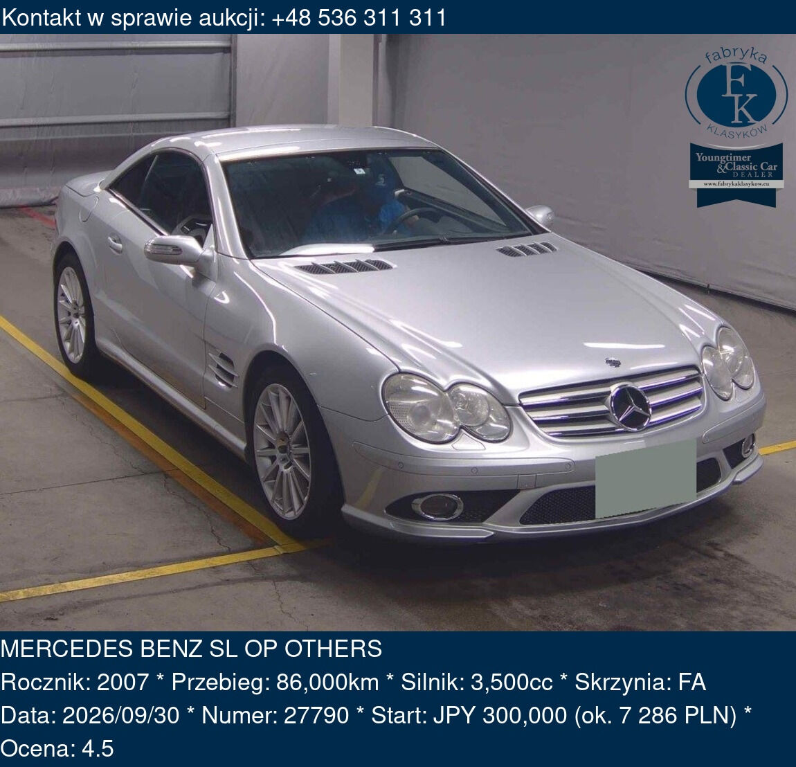 MERCEDES BENZ SL OP OTHERS 2007 - zdjęcie 2