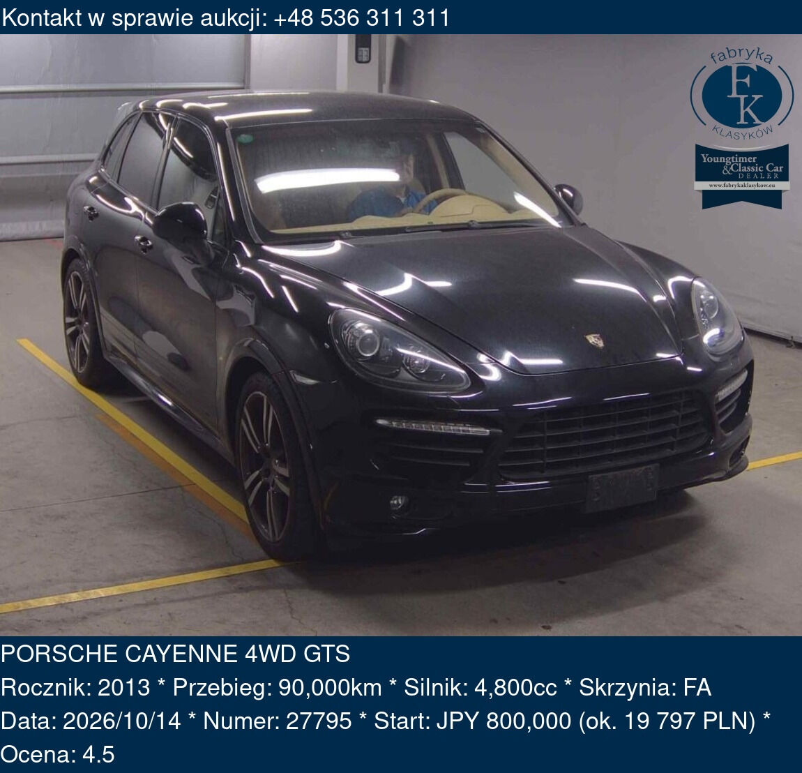 PORSCHE CAYENNE 4WD GTS 2013 - zdjęcie 2