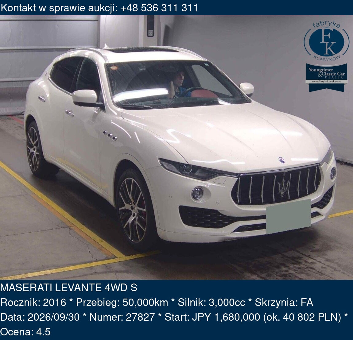 MASERATI LEVANTE 4WD S 2016 - zdjęcie 2