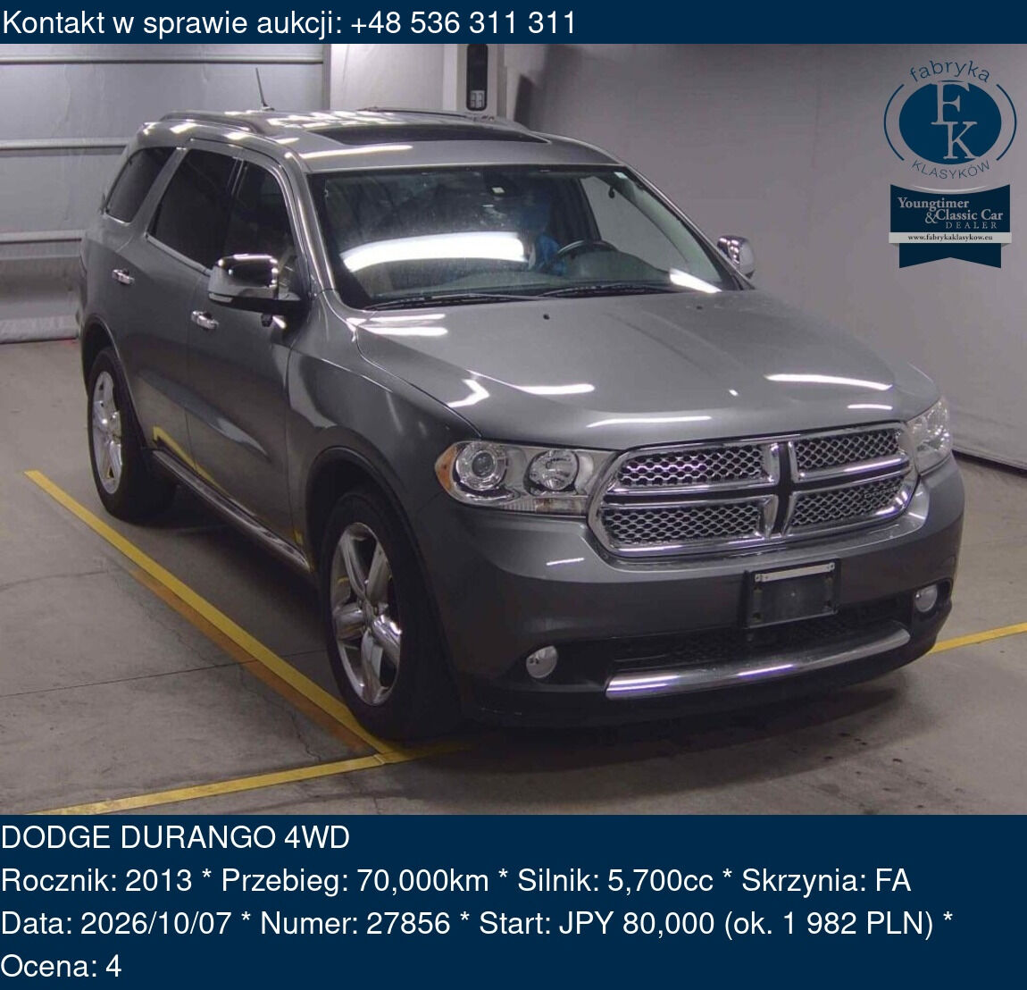 DODGE DURANGO 4WD 2013 - zdjęcie 2