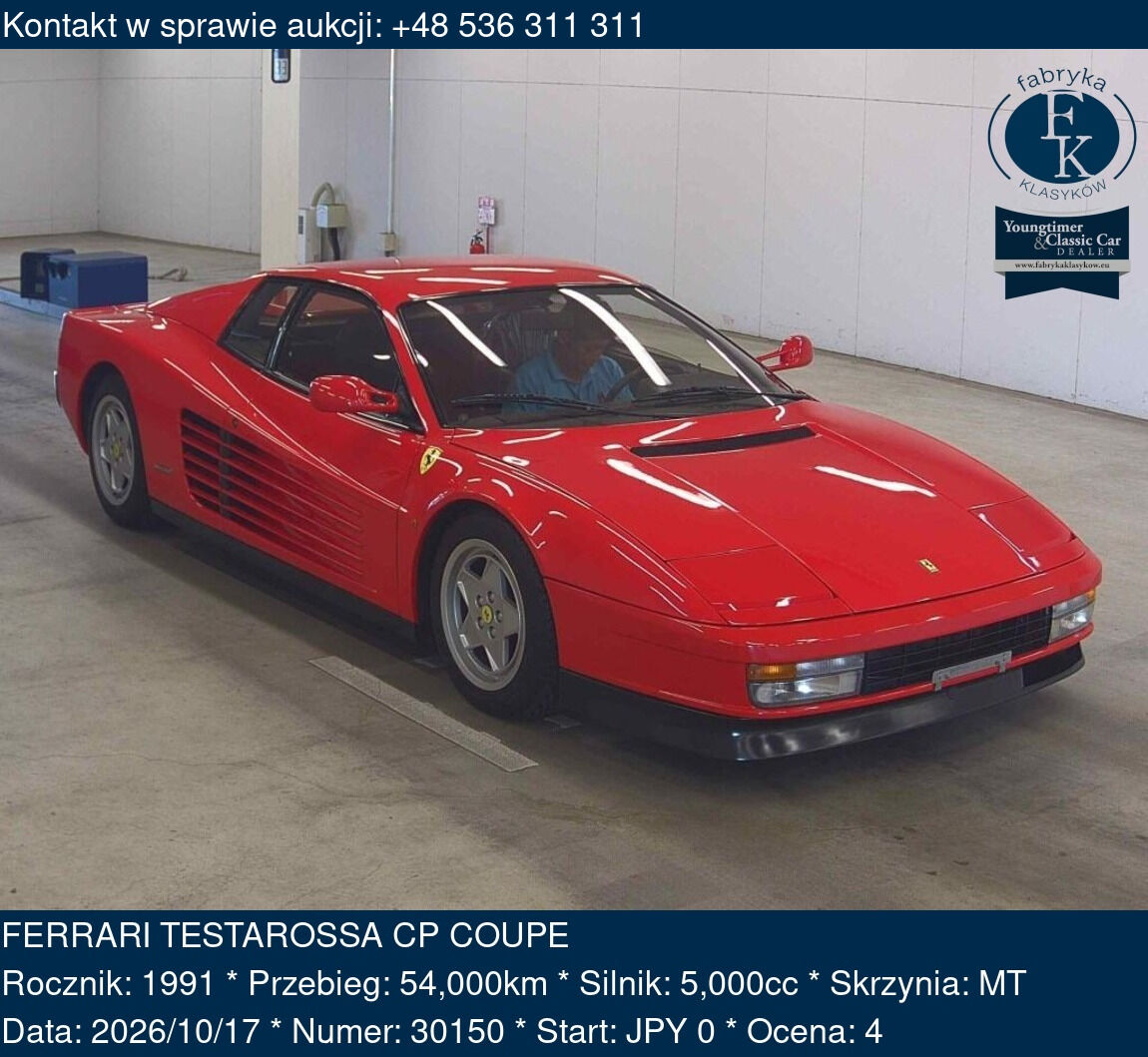 FERRARI TESTAROSSA CP COUPE 1991 - zdjęcie 2