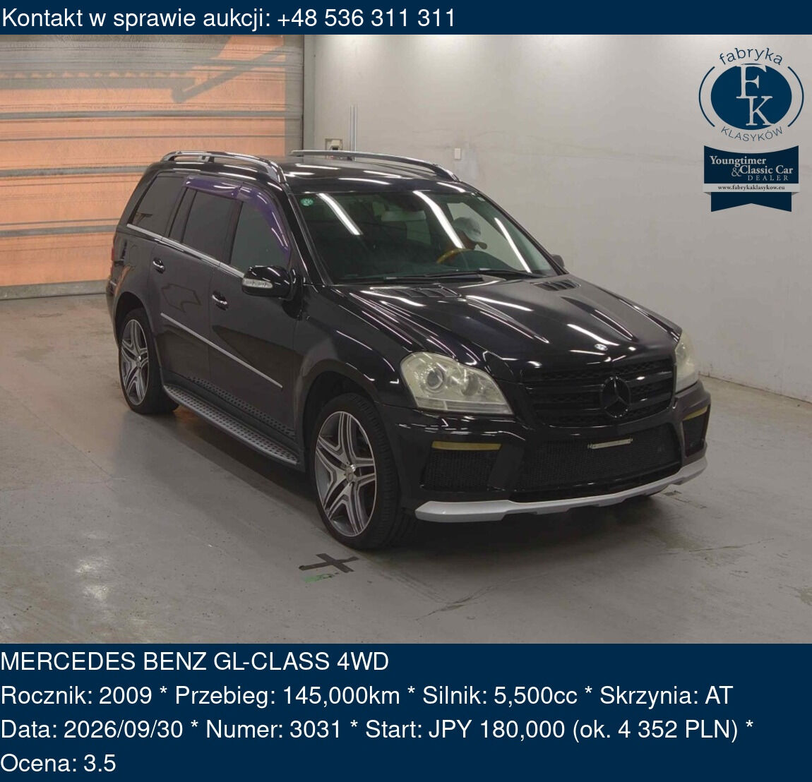 MERCEDES BENZ GL-CLASS 4WD 2009 - zdjęcie 2