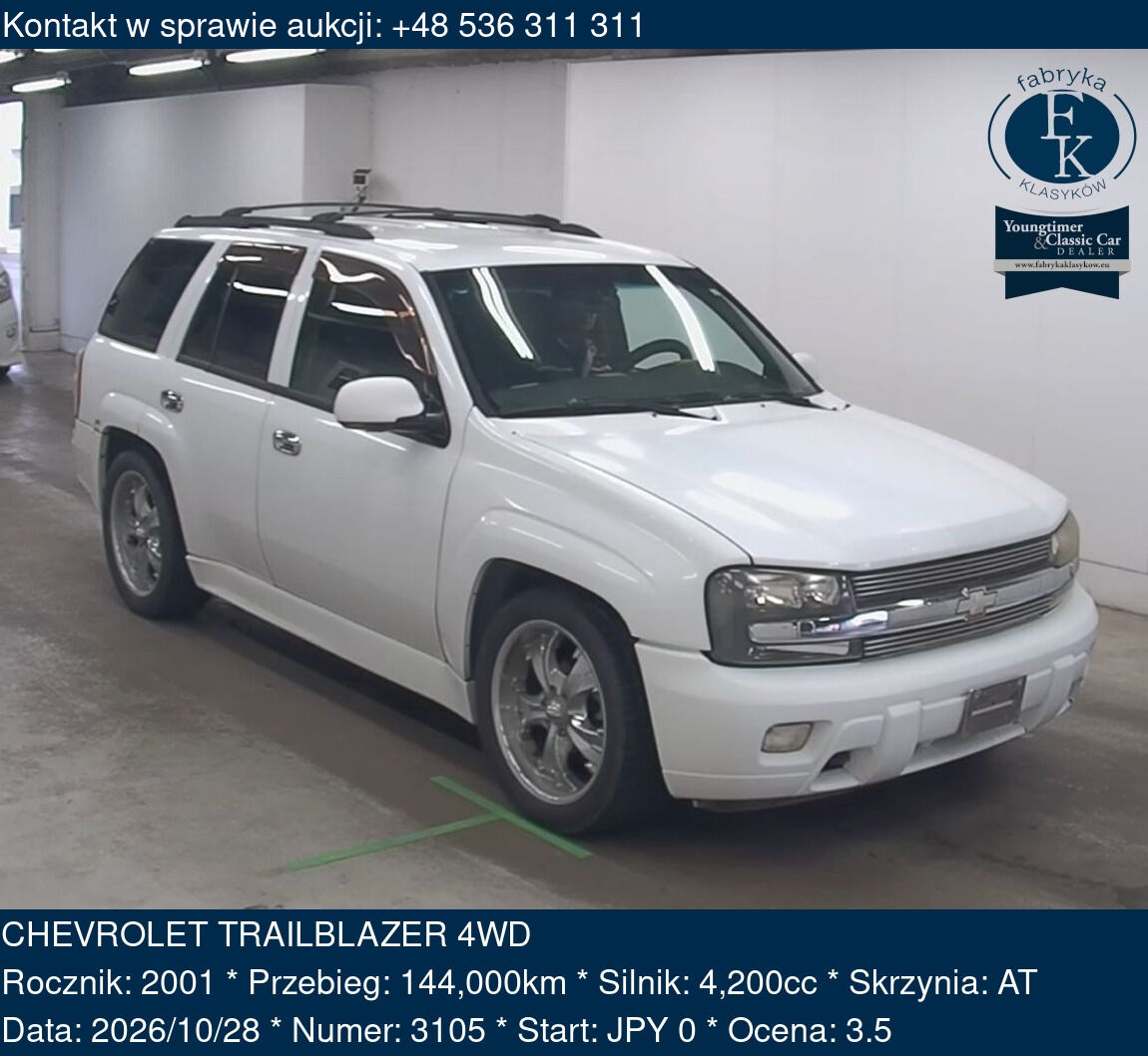 CHEVROLET TRAILBLAZER 4WD 2001 - zdjęcie 2