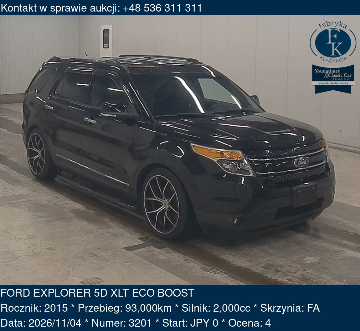 FORD EXPLORER 5D XLT ECO BOOST 2015 - zdjęcie 2