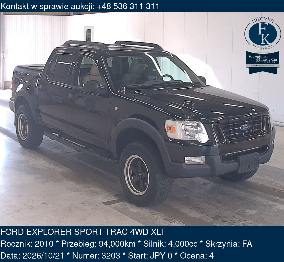 FORD EXPLORER SPORT TRAC 4WD XLT 2010 - zdjęcie 2