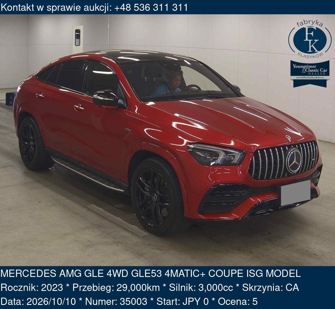 MERCEDES AMG GLE 4WD GLE53 4MATIC+ COUPE ISG MODEL 2023 - zdjęcie 2