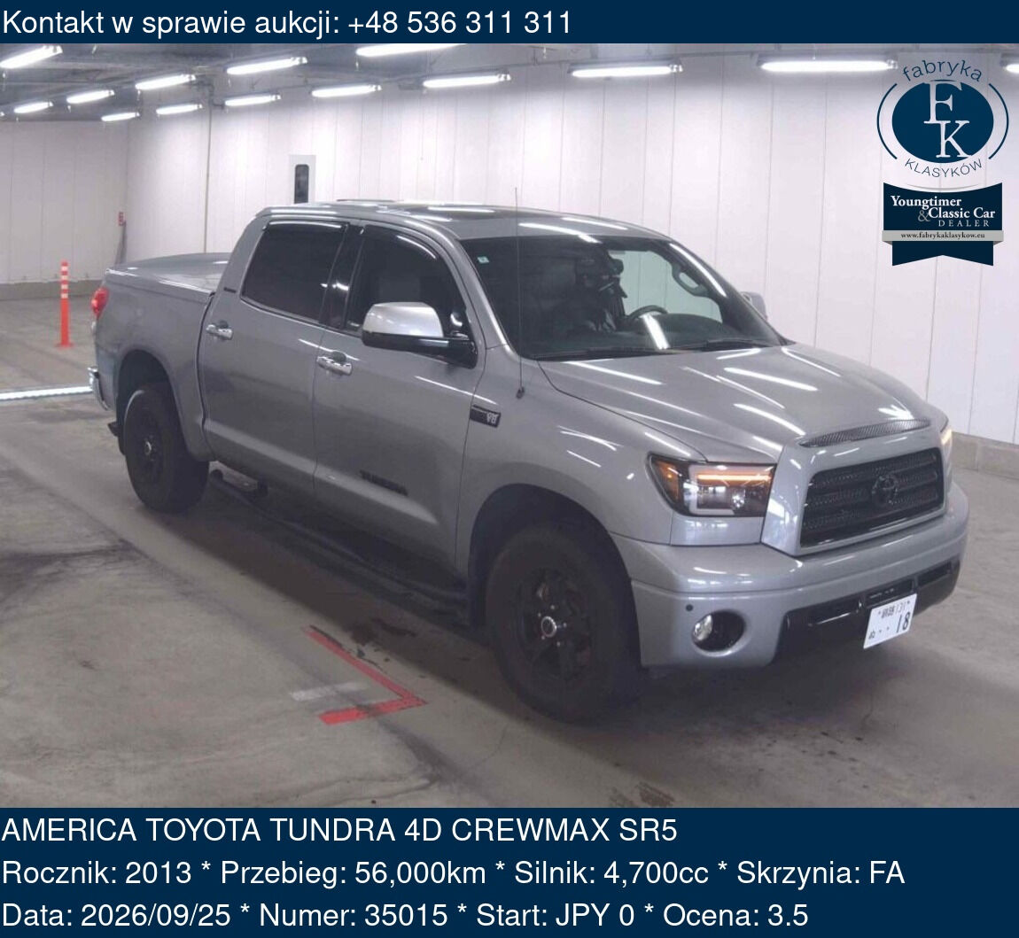 AMERICA TOYOTA TUNDRA 4D CREWMAX SR5 2013 - zdjęcie 2
