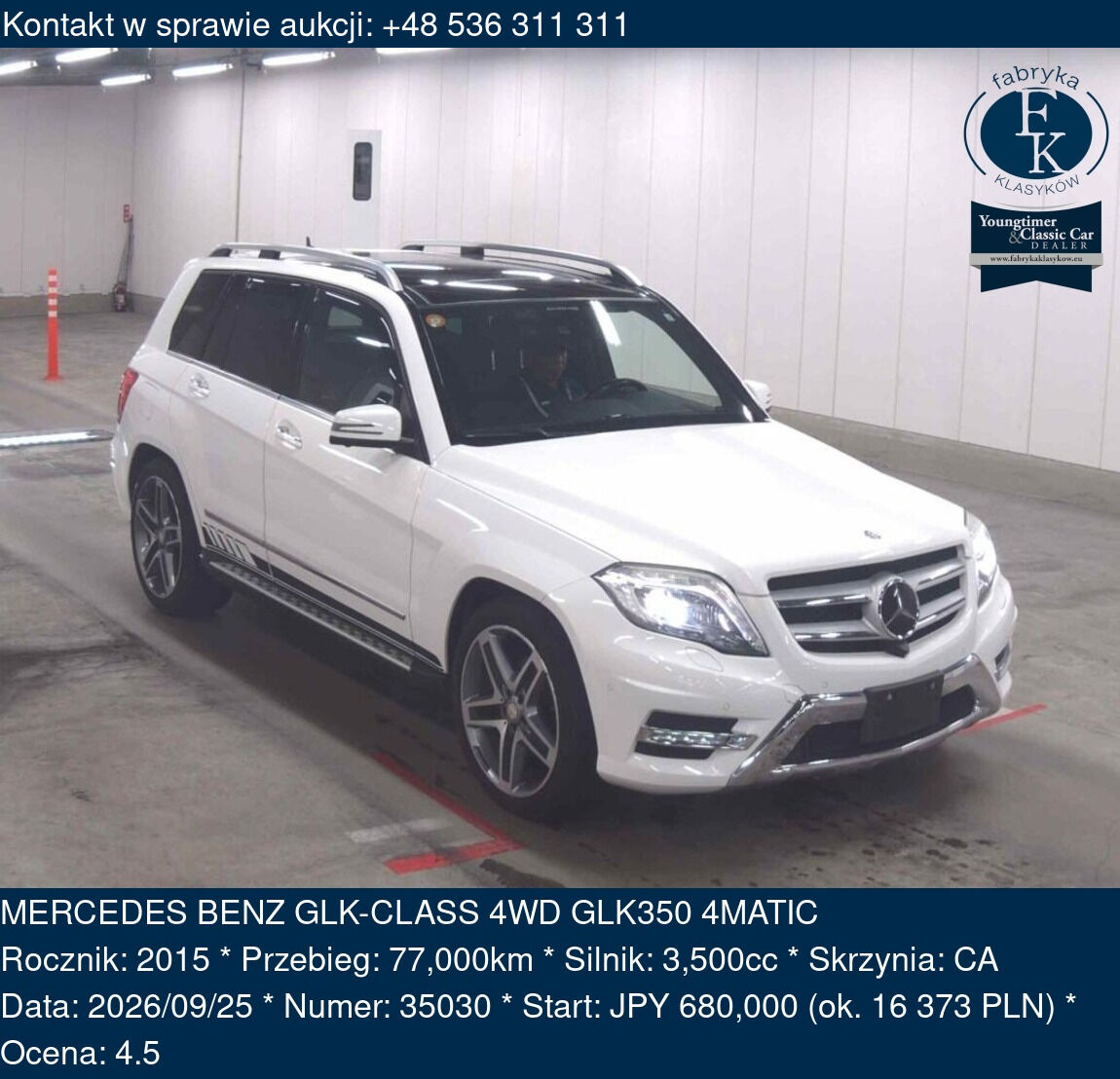 MERCEDES BENZ GLK-CLASS 4WD GLK350 4MATIC 2015 - zdjęcie 2