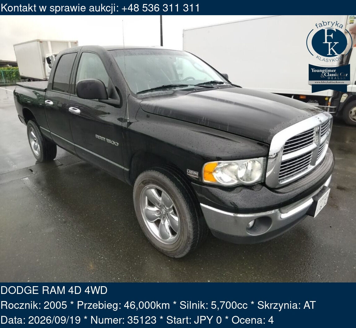 DODGE RAM 4D 4WD 2005 - zdjęcie 2
