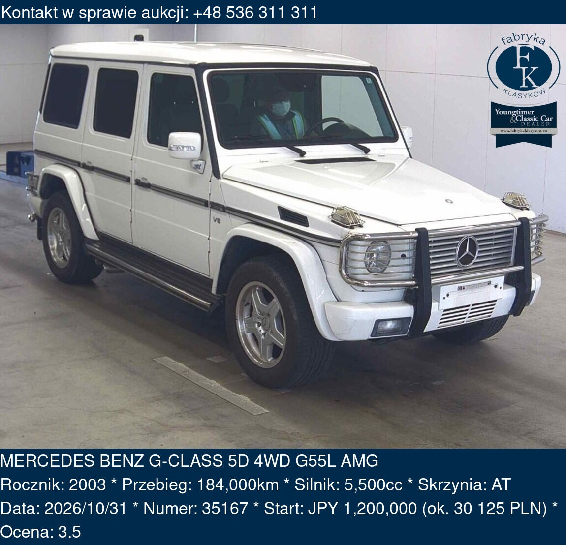 MERCEDES BENZ G-CLASS 5D 4WD G55L AMG 2003 - zdjęcie 2