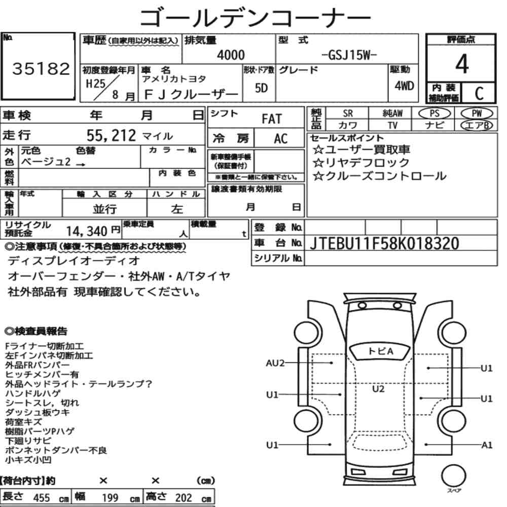 AMERICA TOYOTA FJ CRUISER 4WD 2013 - zdjęcie 9