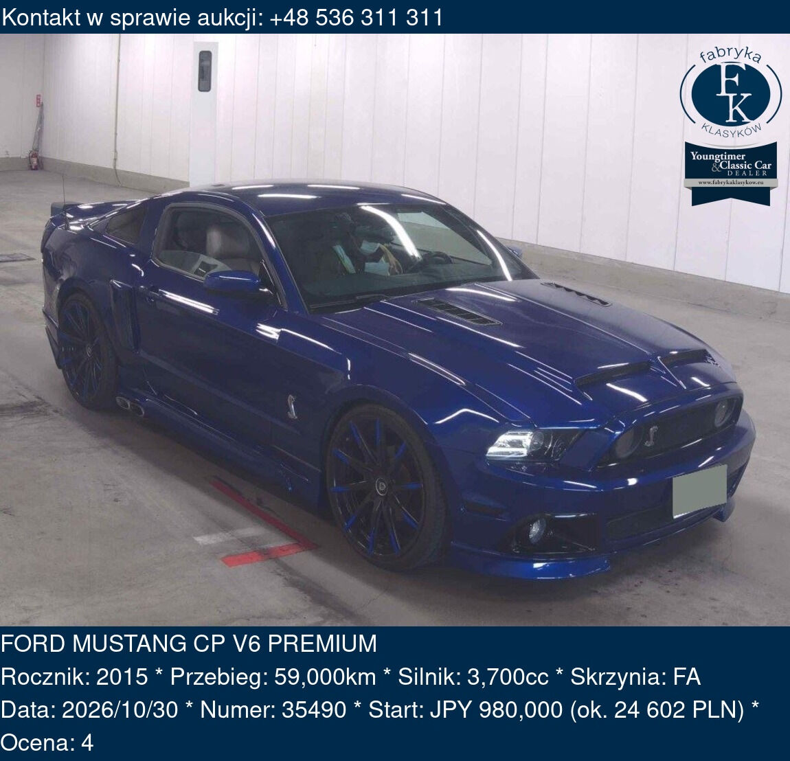 FORD MUSTANG CP V6 PREMIUM 2015 - zdjęcie 2