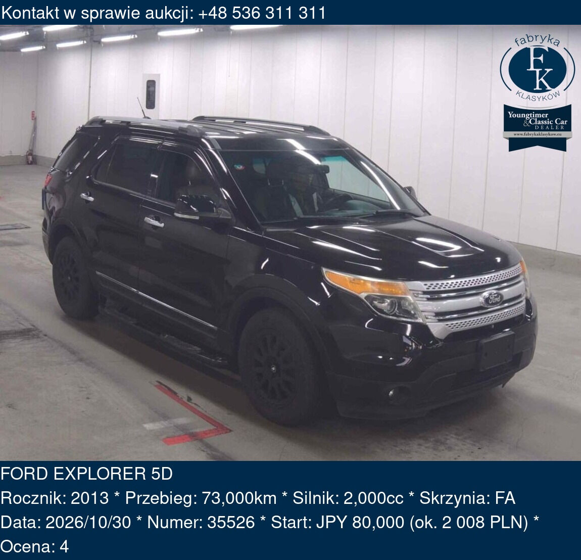 FORD EXPLORER 5D 2013 - zdjęcie 2