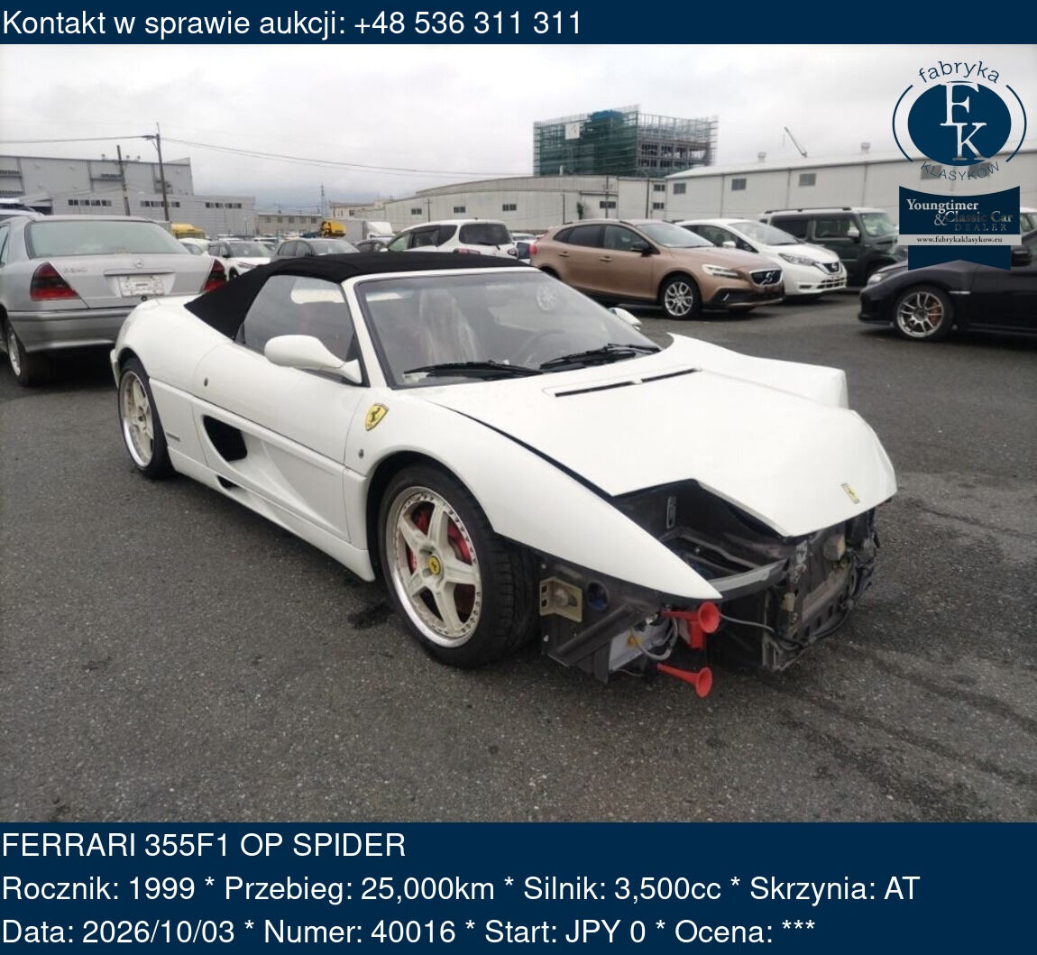 FERRARI 355F1 OP SPIDER 1999 - zdjęcie 2
