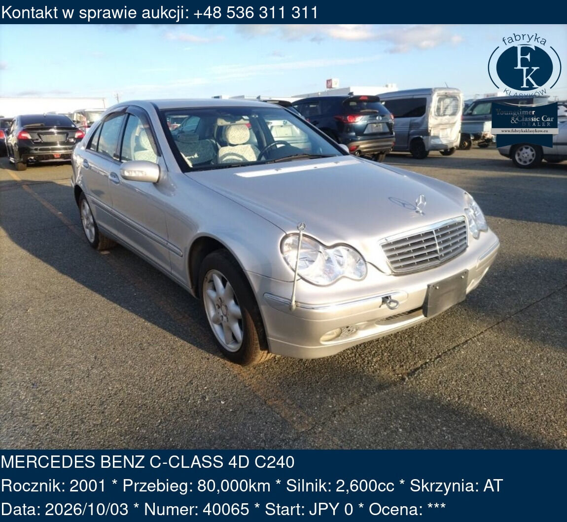 MERCEDES BENZ C-CLASS 4D C240 2001 - zdjęcie 2