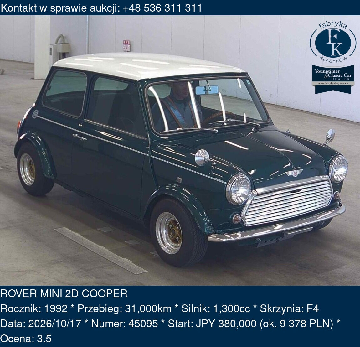 ROVER MINI 2D COOPER 1992 - zdjęcie 2