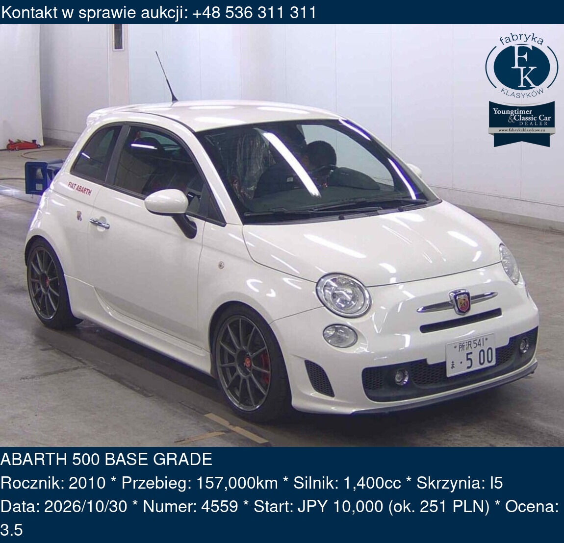 ABARTH 500 BASE GRADE 2010 - zdjęcie 2