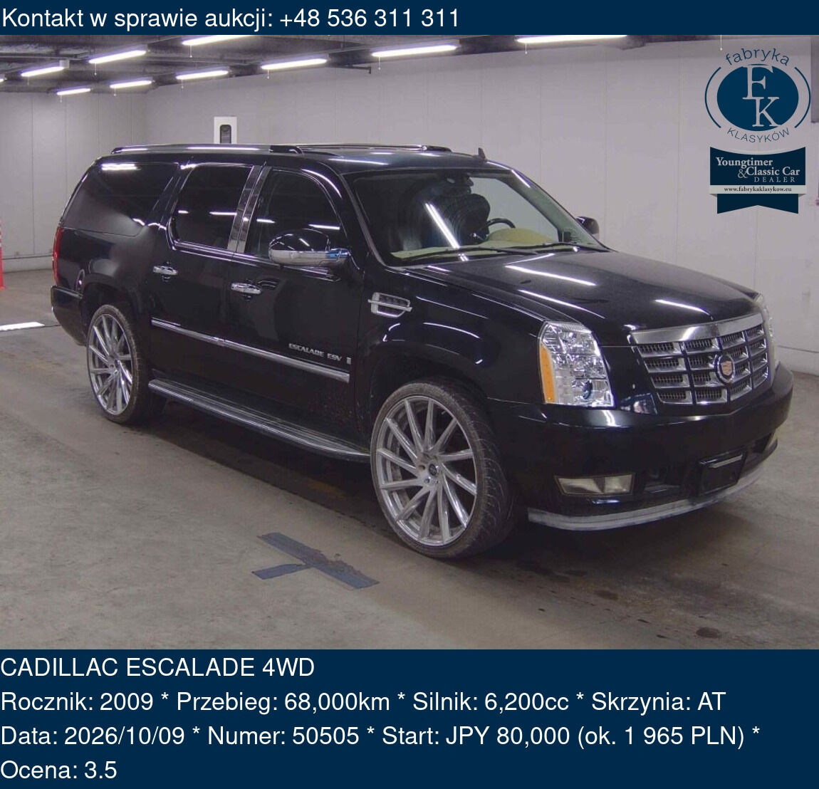 CADILLAC ESCALADE 4WD 2009 - zdjęcie 2