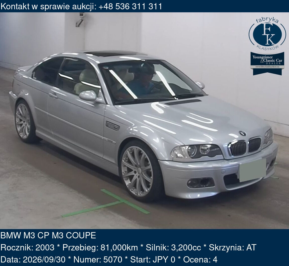 BMW M3 CP M3 COUPE 2003 - zdjęcie 2