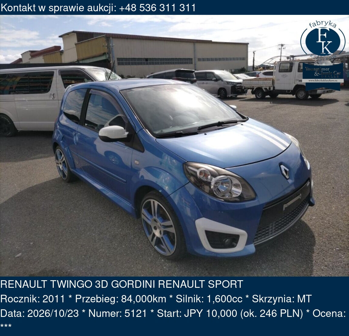 RENAULT TWINGO 3D GORDINI RENAULT SPORT 2011 - zdjęcie 2