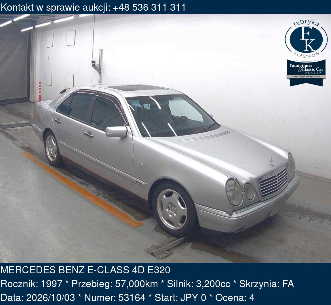 MERCEDES BENZ E-CLASS 4D E320 1997 - zdjęcie 2