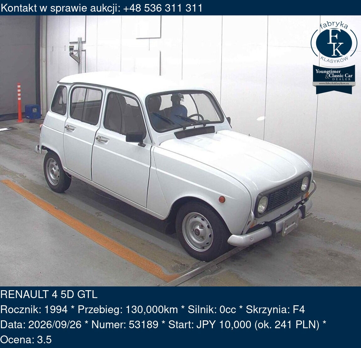 RENAULT 4 5D GTL 1994 - zdjęcie 2