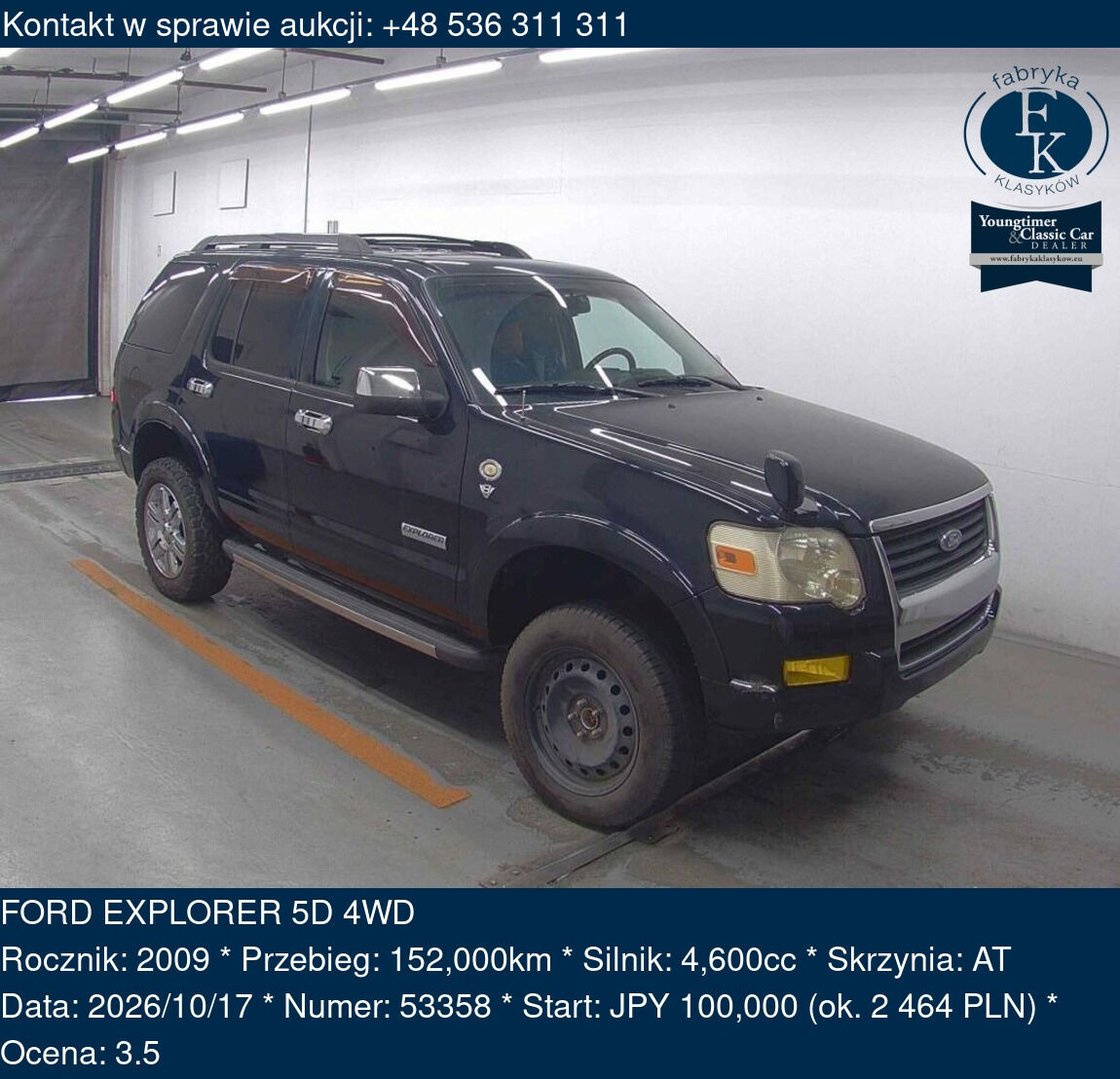 FORD EXPLORER 5D 4WD 2009 - zdjęcie 2