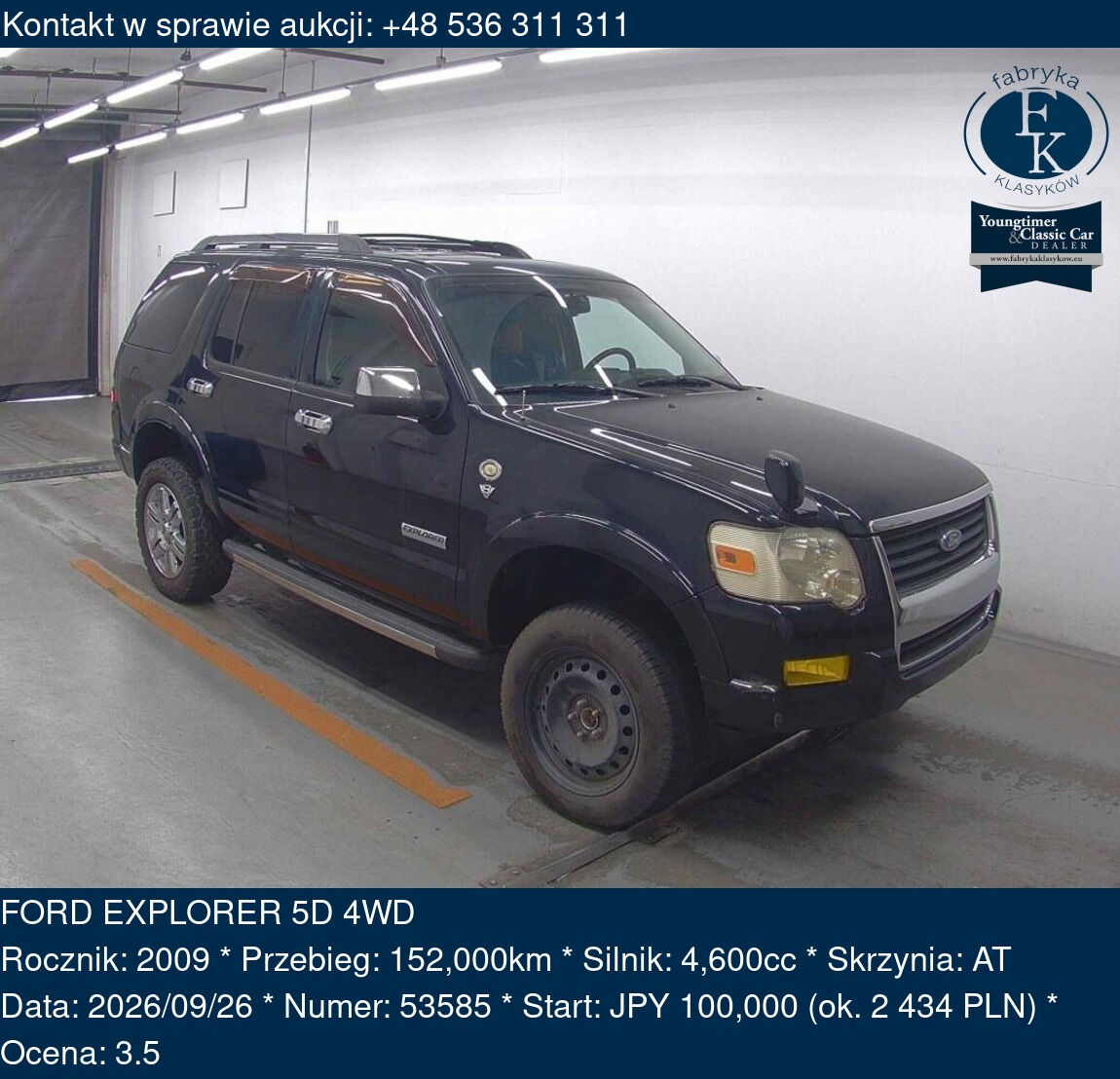 FORD EXPLORER 5D 4WD 2009 - zdjęcie 2