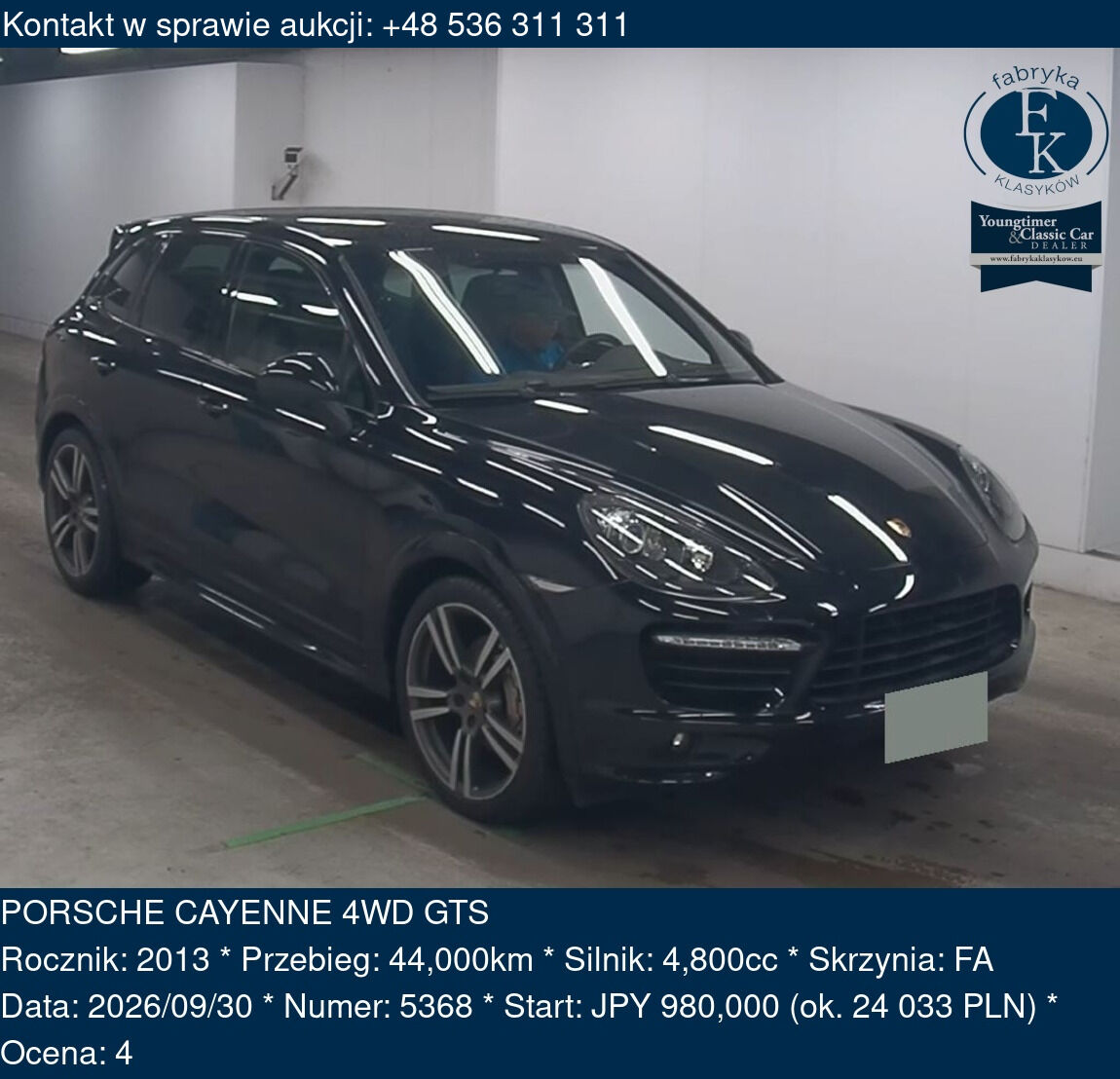 PORSCHE CAYENNE 4WD GTS 2013 - zdjęcie 2