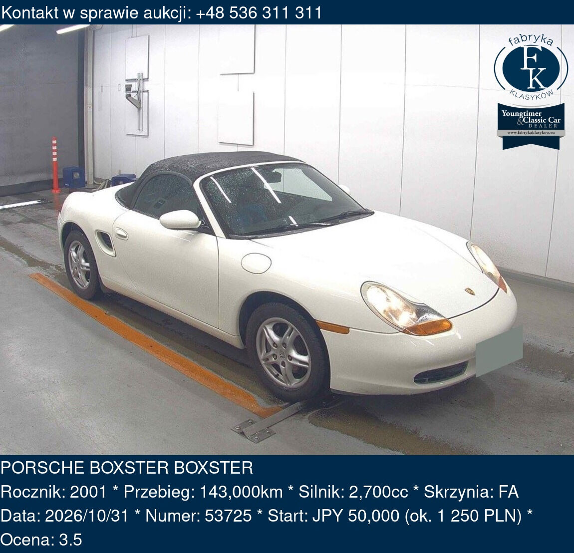 PORSCHE BOXSTER BOXSTER 2001 - zdjęcie 2