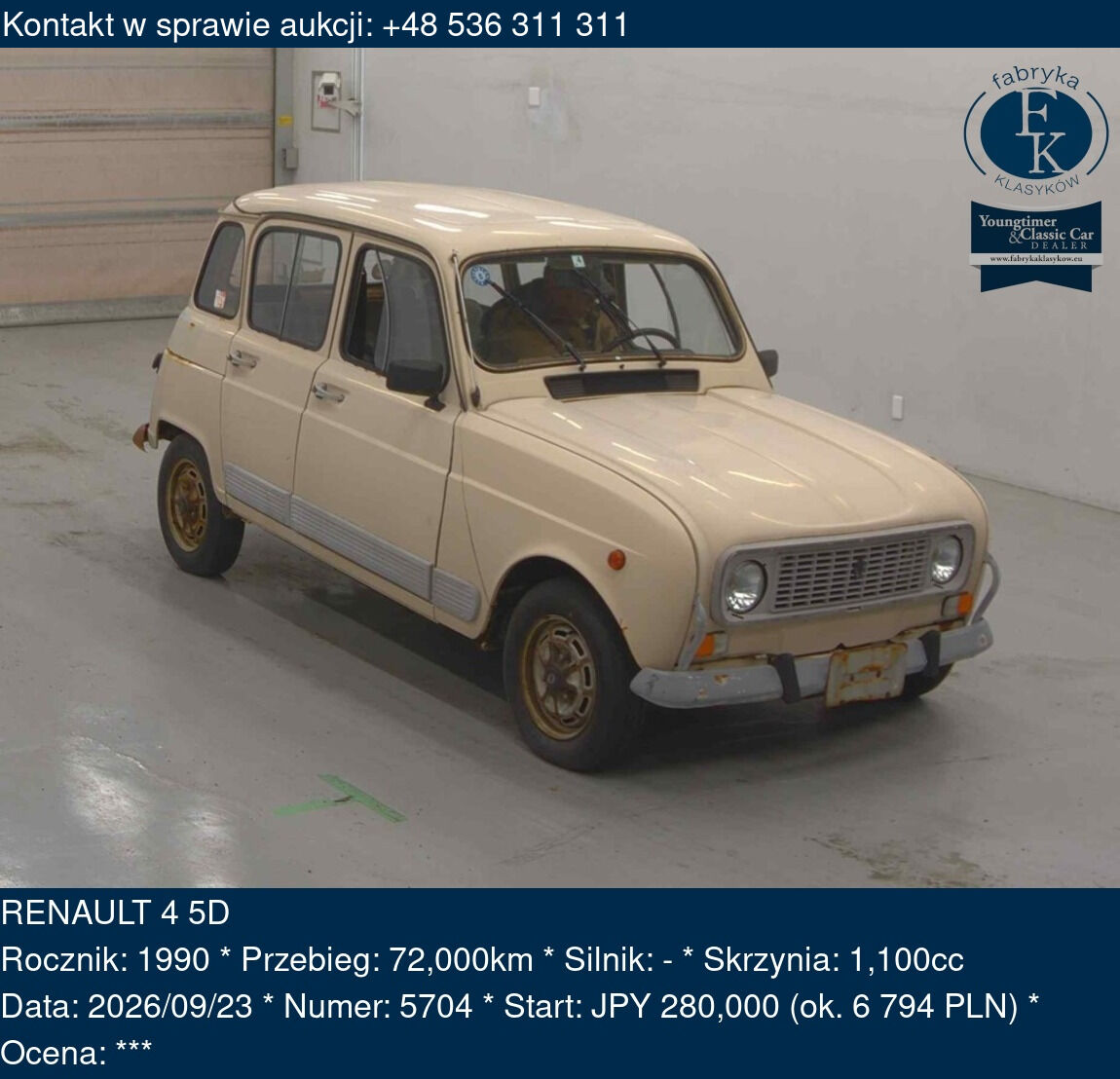 RENAULT 4 5D 1990 - zdjęcie 2