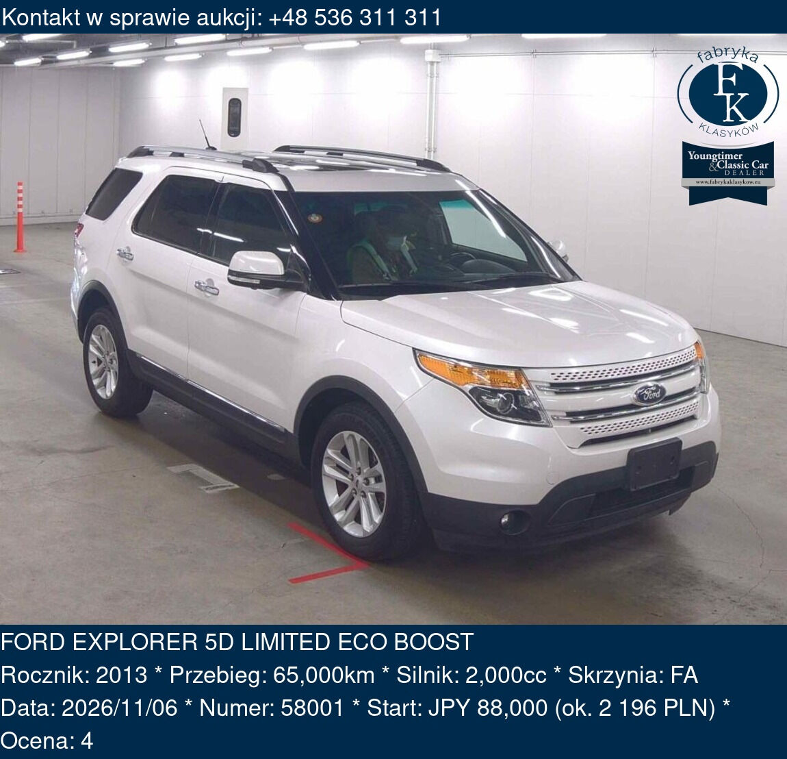 FORD EXPLORER 5D LIMITED ECO BOOST 2013 - zdjęcie 2