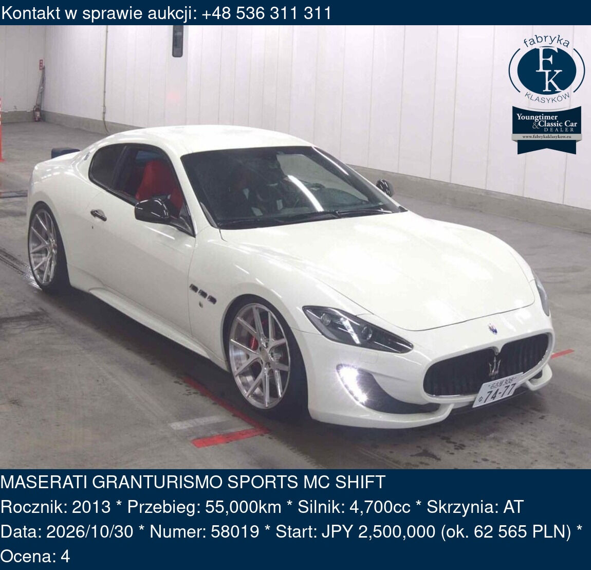 MASERATI GRANTURISMO SPORTS MC SHIFT 2013 - zdjęcie 2