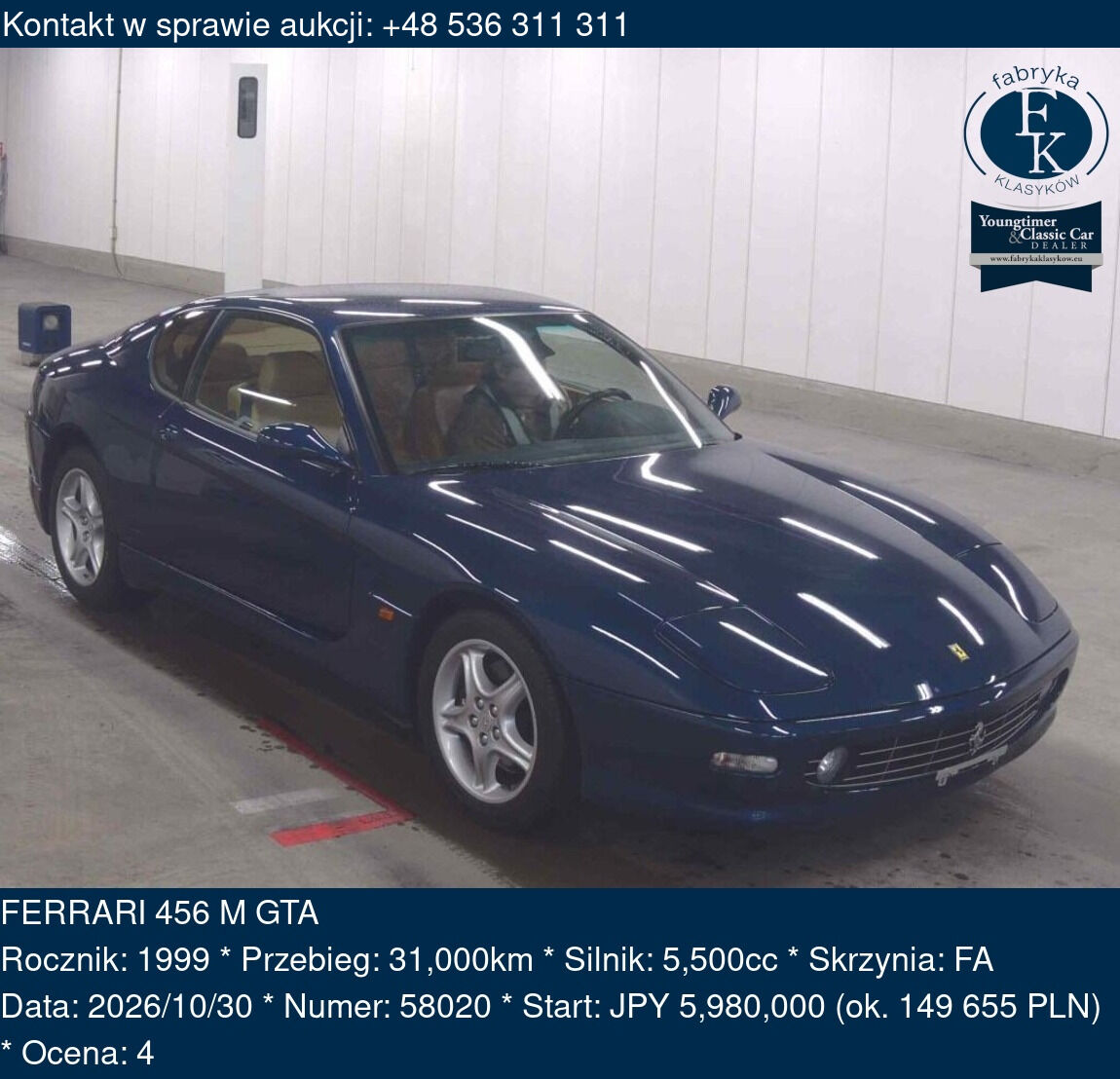 FERRARI 456 M GTA 1999 - zdjęcie 2