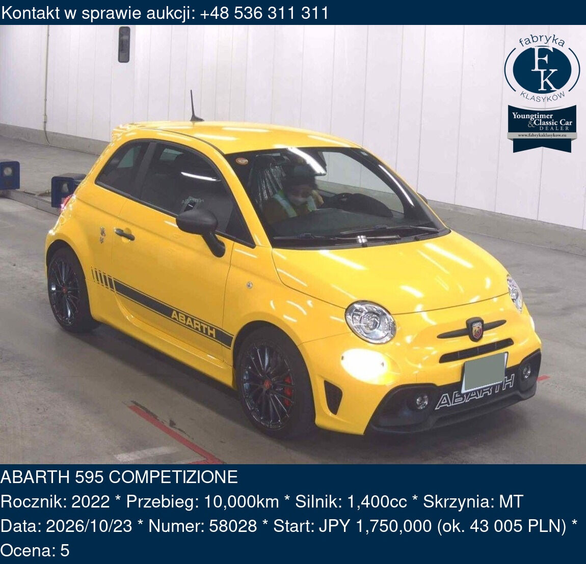 ABARTH 595 COMPETIZIONE 2022 - zdjęcie 2