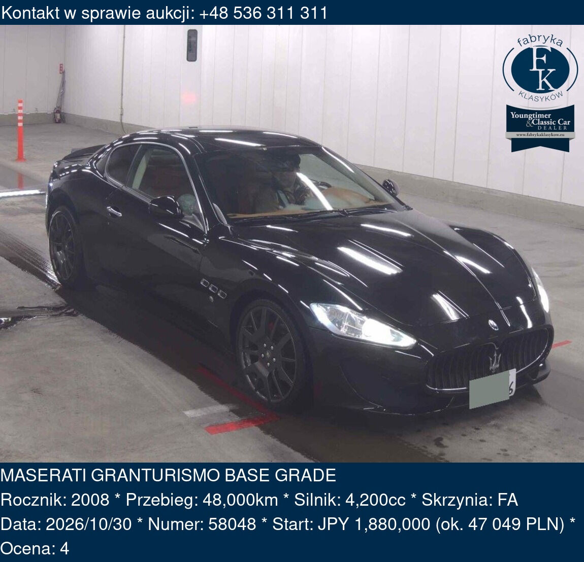 MASERATI GRANTURISMO BASE GRADE 2008 - zdjęcie 2